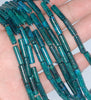15x5MM Chrysocolla Gemstone Round Tube Loose Beads 15.5 inch Full Strand (90182662-A138)