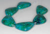 32x21MM Chrysocolla Gemstone Flat Triangle Loose Beads 7 inch Half Strand (90182768-A140)