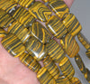 18x13MM Yellow Brown Matrix Turquoise Gemstone Rectangle Loose Beads 15 inch Full Strand (90183158-A142)