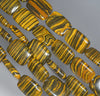 18x13MM Yellow Brown Matrix Turquoise Gemstone Rectangle Loose Beads 15 inch Full Strand (90183158-A142)