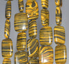 18x13MM Yellow Brown Matrix Turquoise Gemstone Rectangle Loose Beads 15 inch Full Strand (90183158-A142)