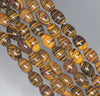 11x8MM Yellow Brown Matrix Turquoise Gemstone Barrel Drum Loose Beads 15.5 inch Full Strand (90183164-A142)