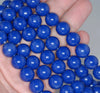 12MM Blue Matrix Turquoise Gemstone Round Loose Beads 7.5 inch Half Strand (90183175-A146)