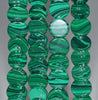 13MM Green Matrix Turquoise Gemstone Flat Round Circle Loose Beads 7.5 inch Half Strand (90183180-A146)
