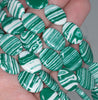 18x13MM Green White Matrix Turquoise Gemstone Oval Loose Beads 7.5 inch Half Strand (90183196-A147)