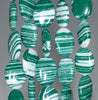 18x13MM Green White Matrix Turquoise Gemstone Oval Loose Beads 7.5 inch Half Strand (90183196-A147)