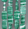 18x13MM Green White Matrix Turquoise Gemstone Rectangle Loose Beads 7 inch Half Strand (90183199-A147)