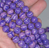 8MM Purple Matrix Turquoise Gemstone Round Loose Beads 15 inch Full Strand (90183201-A147)