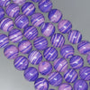 8MM Purple Matrix Turquoise Gemstone Round Loose Beads 15 inch Full Strand (90183201-A147)