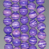 8MM Purple Matrix Turquoise Gemstone Round Loose Beads 15 inch Full Strand (90183201-A147)