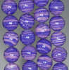 12MM Purple Matrix Turquoise Gemstone Round Loose Beads 7.5 inch Half Strand (90183205-A147)