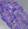 18x13MM Purple Matrix Turquoise Gemstone Oval Loose Beads 7.5 inch Half Strand (90183209-A147)