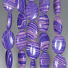 18x13MM Purple Matrix Turquoise Gemstone Oval Loose Beads 7.5 inch Half Strand (90183209-A147)