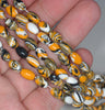 8x5MM Yellow Black Matrix Turquoise Gemstone Barrel Drum Loose Beads 16 inch Full Strand (90183210-A148)
