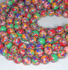 8MM Rainbow Matrix Turquoise Gemstone Round Loose Beads 7.5 inch Half Strand (90183247-A149)
