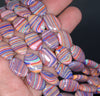 18x13MM Rainbow Matrix Turquoise Gemstone Oval Loose Beads 15.5 inch Full Strand (90183319-A153)