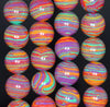 14MM Rainbow Matrix Turquoise Gemstone Round Loose Beads 7.5 inch Half Strand (90183325-A153)