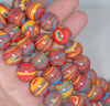 16MM Rainbow Matrix Turquoise Gemstone Round Loose Beads 7.5 inch Half Strand (90183327-A153)