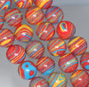 16MM Rainbow Matrix Turquoise Gemstone Round Loose Beads 7.5 inch Half Strand (90183327-A153)