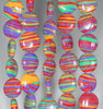 13MM Rainbow Matrix Turquoise Gemstone Flat Round Circle Loose Beads 8 inch Half Strand (90183331-A154)