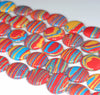 15MM Rainbow Matrix Turquoise Gemstone Flat Round Circle Loose Beads 7.5 inch Half Strand (90183333-A154)
