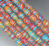 12x8MM Rainbow Matrix Turquoise Gemstone Barrel Drum Loose Beads 7.5 inch Half Strand (90183337-A154)