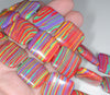 22MM Rainbow Matrix Turquoise Gemstone Flat Square Loose Beads 7.5 inch Half Strand (90183341-A154)