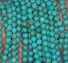 7 - 8MM Turquoise Howlite Gemstone ROUND Loose Beads 15.5 inch Full Strand (90184624-A132)