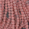 8MM Pink Matrix Turquoise Gemstone Round Loose Beads 15.5 inch Full Strand (90184661-A143)