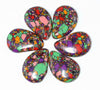 30x20MM Rainbow Matrix Turquoise Gemstone Loose Beads (90184666-A143)