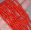 4MM Red Turquoise Gemstone Round Loose Beads 16.5 inch Full Strand (90184683-A144)