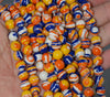 8MM Yellow Orange Blue Matrix Turquoise Gemstone Round Loose Beads 15.5 inch Full Strand (90184690-A145)