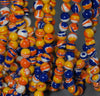 8MM Yellow Orange Blue Matrix Turquoise Gemstone Round Loose Beads 15.5 inch Full Strand (90184690-A145)