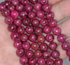 8MM Pink Fossil Crinoid Gemstone IRREGULAR ROUND Loose Beads 15.5 inch Full Strand (90184769-A126)