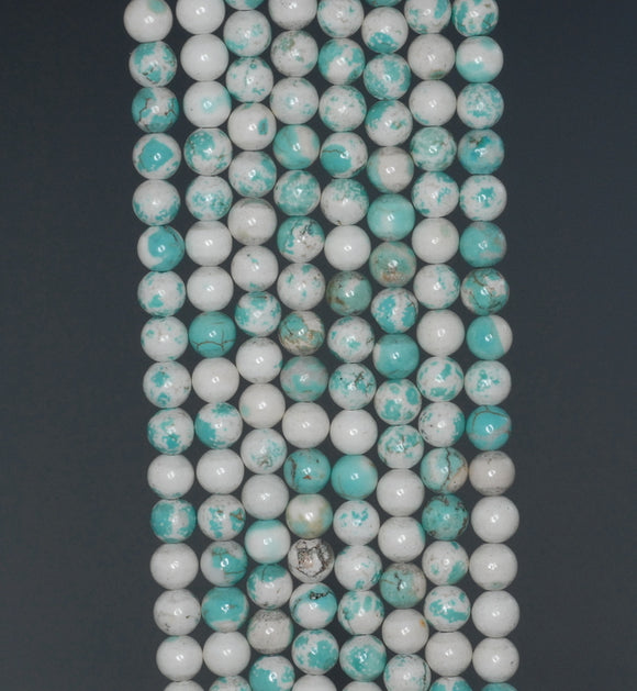 4MM Turquoise Howlite Gemstone ROUND Loose Beads 16 inch Full Strand (90184802-A128)