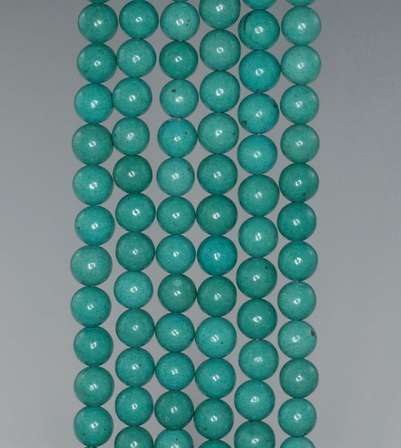 5MM Turquoise Howlite Gemstone Grade AA ROUND Loose Beads 16 inch Full Strand (90184803-A128)