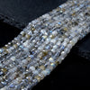 4MM Natural Labradorite Gemstone Grade A Micro Faceted Diamond Cut Cube Loose Beads (P41)