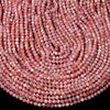 Natural Argentina Rhodochrosite Gemstone Grade AAA Micro Faceted Round 2MM 4MM Loose Beads (P64)