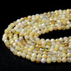 4MM Natural Yellow Opal Gemstone Grade A Micro Faceted Round Loose Beads 15 inch Full Strand (80009426-P32)