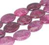 30X22mm Voilet Purple Lepidolite Gemstone Grade AA Oval Loose Beads 8 inch Half Strand (90187969-708B)
