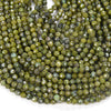 4MM Natural Epidote Pyrite Inclusion Gemstone Grade AAA Micro Faceted Round Loose Beads 15.5 inch Full Strand (80009433-P32)