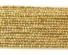 3x2mm Gold Hematite Gemstone Micro Faceted Rondelle Loose Beads 15.5 inch Full Strand (80007528-A263)