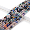 4MM Natural Multi Color Galaxy Mix Stones Gemstone Micro Faceted Round Loose Beads 15 inch Full Strand (80009405-P30)