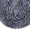 3X2MM Natural Iolite Gemstone Grade A Bicone Faceted Rondelle Saucer Loose Beads 15 inch Full Strand (80015383-P46)