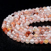 Natural Hematoid Quartz Red Gemstone Grade AAA Micro Faceted Round 3MM 4MM Loose Beads 15 inch Full Strand (P27)