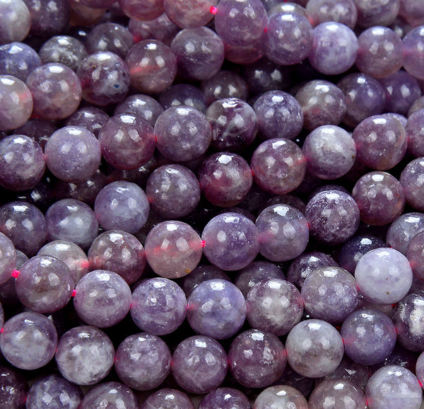 Light Purple Tourmaline In Lepidolite Gemstone Grade AAA Round 7MM 8MM Loose Beads (D171)