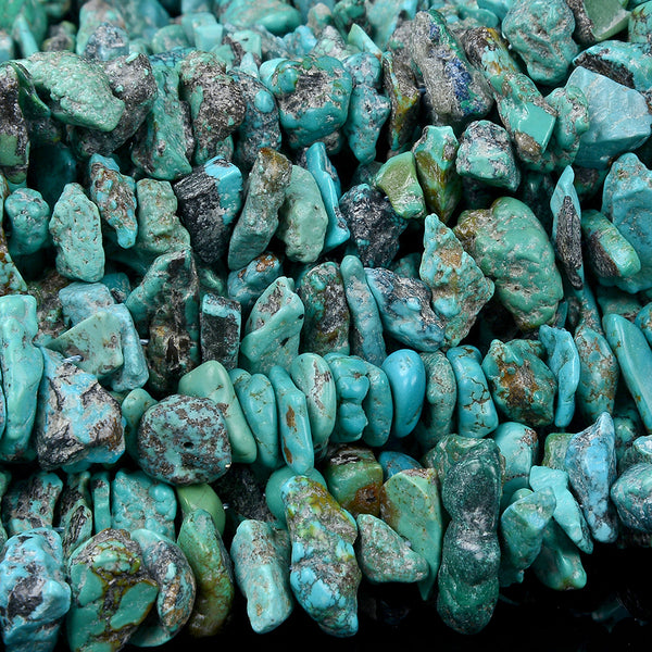 10-17MM Natural Turquoise Gemstone Grade AAA Rough Nugget Loose Beads (D395)