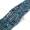 4MM Natural Deep Blue Apatite Gemstone Grade A Micro Faceted Round Loose Beads 15 inch Full Strand (80009432-P32)
