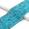 Treated Turquoise Gemstone Grade AAA Micro Faceted Round 3MM 4MM Loose Beads 15 inch Full Strand (P53)
