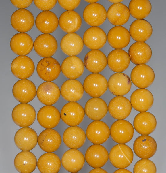 6mm Yellow Mookaite Gemstone Grade AAA Yellow Round 6mm Loose Beads 15 inch Full Strand (80003052-150)